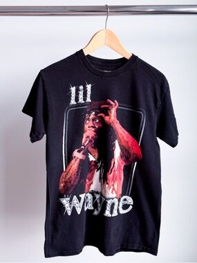 Lil Wayne Young Money Graphic Tee 2023 Bravado Merch Black M fits S 19x26.75